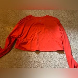 orange cropped long sleeve